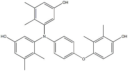 N,N-Bis(5-hydroxy-2,3-dimethylphenyl)-4-(4-hydroxy-2,3-dimethylphenoxy)benzenamine Struktur