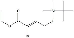 (Z)-2-Bromo-4-(tert-butyldimethylsiloxy)-2-butenoic acid ethyl ester Struktur