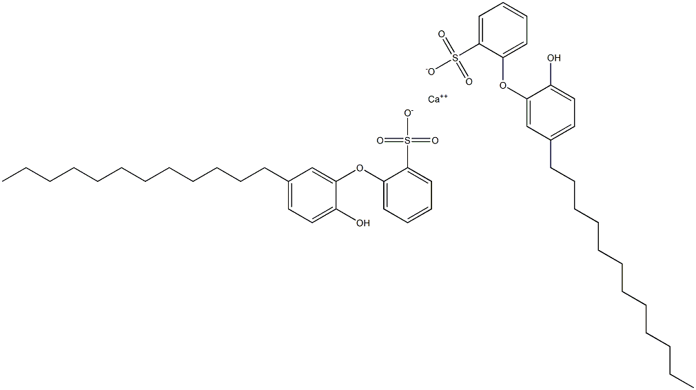 Bis(2'-hydroxy-5'-dodecyl[oxybisbenzene]-2-sulfonic acid)calcium salt Struktur