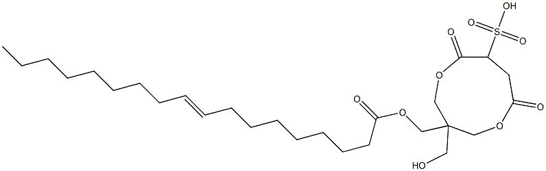 (E)-9-Octadecenoic acid [1-(hydroxymethyl)-4,7-dioxo-6-sulfo-3,8-dioxacyclononan-1-yl]methyl ester Struktur