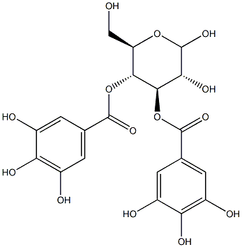 3-O,4-O-Digalloyl-D-glucopyranose Struktur