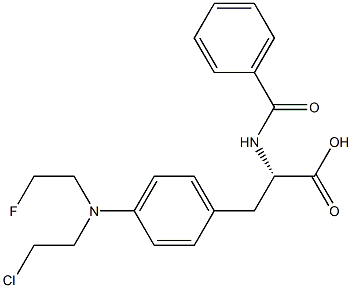 N-Benzoyl-4-[(2-chloroethyl)(2-fluoroethyl)amino]phenylalanine Struktur