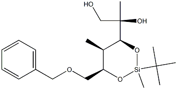 (2R)-2-[(4R,5R,6S)-4-Benzyloxymethyl-2-tert-butyl-2,5-dimethyl-1,3-dioxa-2-silacyclohexan-6-yl]propane-1,2-diol Struktur