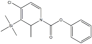 4-Chloro-1,2-dihydro-2-methyl-3-(trimethylsilyl)pyridine-1-carboxylic acid phenyl ester Struktur