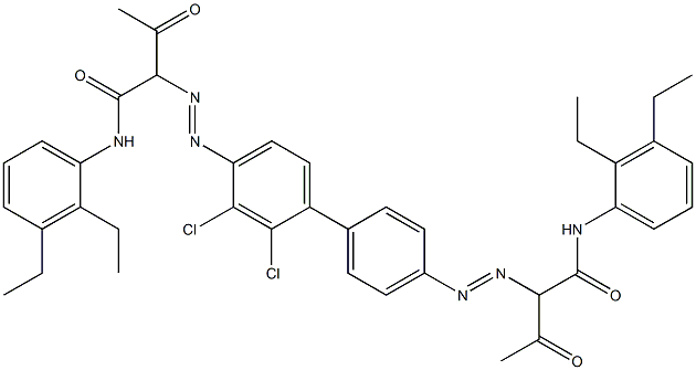 4,4'-Bis[[1-(2,3-diethylphenylamino)-1,3-dioxobutan-2-yl]azo]-2,3-dichloro-1,1'-biphenyl Struktur