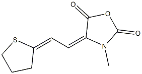 4-[2-(Thiolan-2-ylidene)ethylidene]-3-methyloxazolidine-2,5-dione Struktur