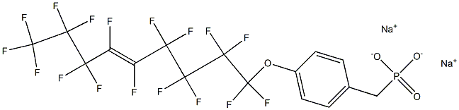 4-[(Heptadecafluoro-5-nonenyl)oxy]benzylphosphonic acid sodium salt Struktur