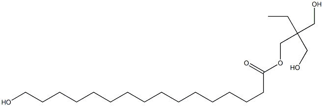 16-Hydroxyhexadecanoic acid 2,2-bis(hydroxymethyl)butyl ester Struktur