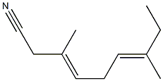 3,7-Dimethyl-3,6-nonadienenitrile Struktur