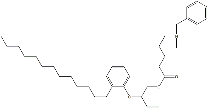 N,N-Dimethyl-N-benzyl-N-[4-[[2-(2-tridecylphenyloxy)butyl]oxycarbonyl]butyl]aminium Struktur