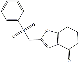 6,7-Dihydro-2-phenylsulfonylmethylbenzofuran-4(5H)-one Struktur