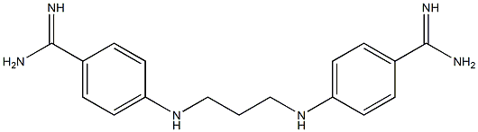 4,4'-[1,3-Propanediylbis(imino)]bis[benzamidine] Struktur