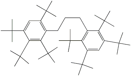 1-(2,3,4,6-Tetra-tert-butylphenyl)-3-(2,3,5,6-tetra-tert-butylphenyl)propane Struktur