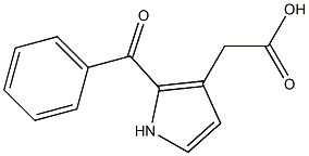 (2-Benzoyl-1H-pyrrol-3-yl)acetic acid Struktur