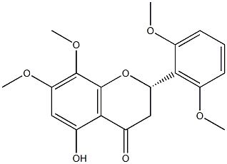 (2S)-5-Hydroxy-2,3-dihydro-2',6',7,8-tetramethoxyflavone Struktur