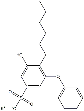 5-Hydroxy-6-hexyl[oxybisbenzene]-3-sulfonic acid potassium salt Struktur