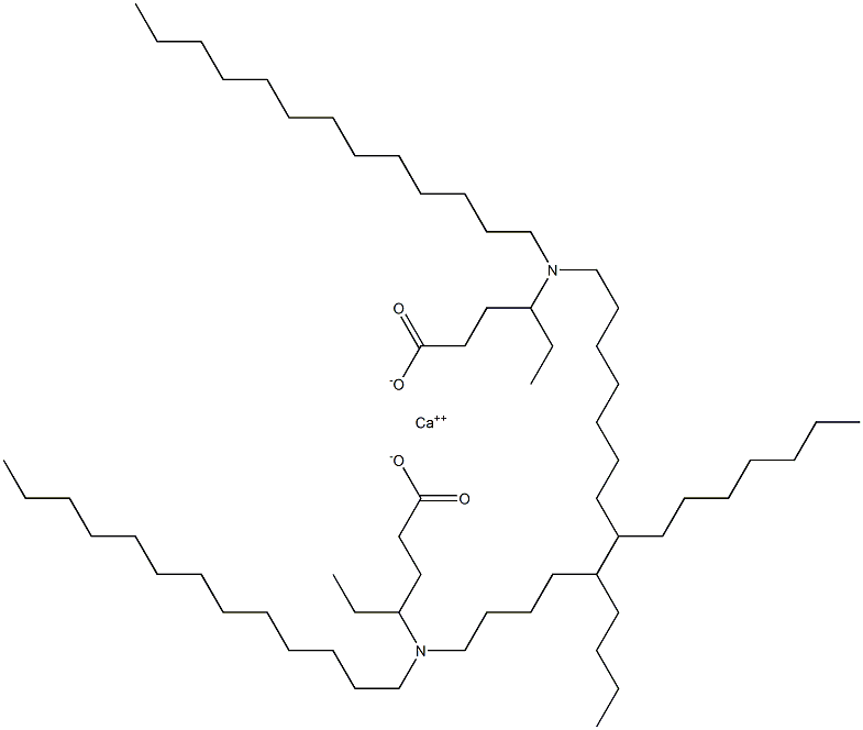 Bis[4-(ditridecylamino)hexanoic acid]calcium salt Struktur