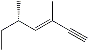 (3E,5S)-3,5-Dimethyl-3-hepten-1-yne Struktur