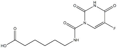 1-(5-Carboxypentylcarbamoyl)-5-fluorouracil Struktur