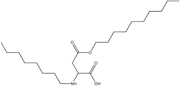 2-Octylamino-3-(decyloxycarbonyl)propionic acid Struktur