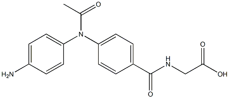 [N-[4-[(4-Aminophenyl)acetylamino]benzoyl]amino]acetic acid Struktur