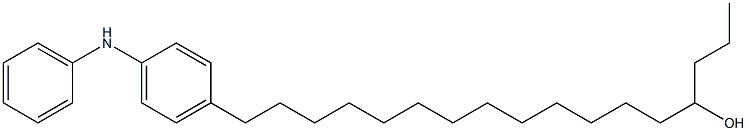 4-(14-Hydroxyheptadecyl)phenylphenylamine Struktur