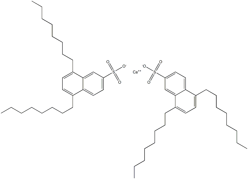 Bis(5,8-dioctyl-2-naphthalenesulfonic acid)calcium salt Struktur