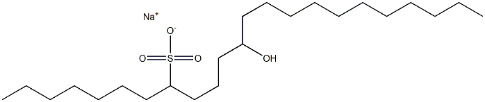 12-Hydroxytricosane-8-sulfonic acid sodium salt Struktur