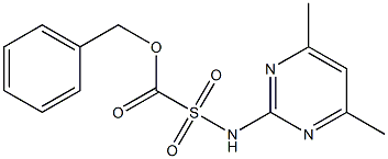 (4,6-Dimethyl-2-pyrimidinyl)sulfamoylformic acid benzyl ester Struktur