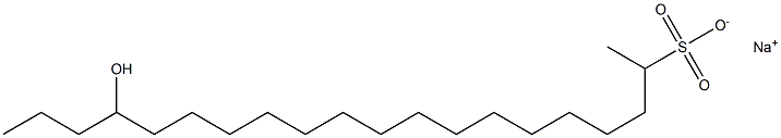 17-Hydroxyicosane-2-sulfonic acid sodium salt Struktur