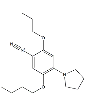 2,5-Dibutoxy-4-(1-pyrrolidinyl)benzenediazonium Struktur