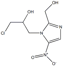 1-(3-Chloro-2-hydroxypropyl)-2-hydroxymethyl-5-nitro-1H-imidazole Struktur