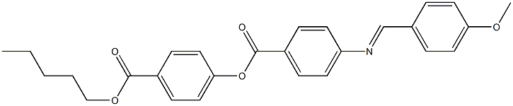 4-[4-(4-Methoxybenzylideneamino)benzoyloxy]benzoic acid pentyl ester Struktur