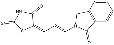 2-Thioxo-5-[3-(1-oxoisoindolin-2-yl)-2-propenylidene]thiazolidin-4-one Struktur