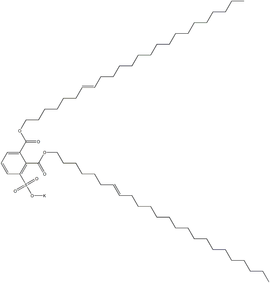 3-(Potassiosulfo)phthalic acid di(7-tetracosenyl) ester Struktur