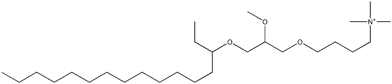 4-(3-Hexadecyloxy-2-methoxypropyloxy)-N,N,N-trimethylbutan-1-aminium Struktur