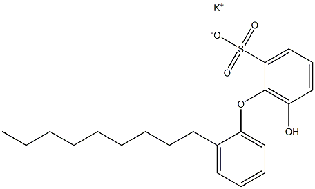 6-Hydroxy-2'-nonyl[oxybisbenzene]-2-sulfonic acid potassium salt Struktur