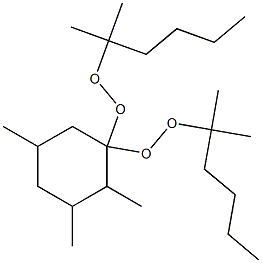 2,3,5-Trimethyl-1,1-bis(1,1-dimethylpentylperoxy)cyclohexane Struktur