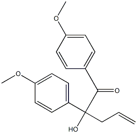 1,2-Bis(4-methoxyphenyl)-2-hydroxy-4-pentene-1-one Struktur