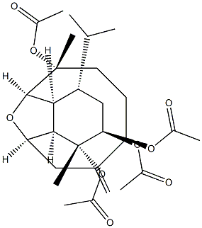 (1R,2R,4S,4aS,5R,6R,9R,12R,12aR)-1,2,6,9-Tetraacetoxytetradecahydro-1,6-dimethyl-10-methylene-4-isopropyl-5,12-epoxybenzocyclodecene Struktur