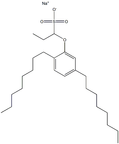 1-(2,5-Dioctylphenoxy)propane-1-sulfonic acid sodium salt Struktur