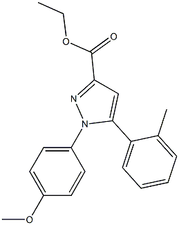 1-(4-Methoxyphenyl)-5-(2-methylphenyl)-1H-pyrazole-3-carboxylic acid ethyl ester Struktur