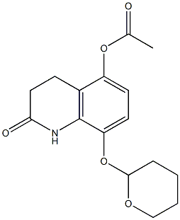 5-Acetoxy-8-(tetrahydro-2H-pyran-2-yloxy)-3,4-dihydro-2(1H)-quinolinone Struktur