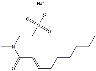 N-(2-Nonenoyl)-N-methyltaurine sodium salt Struktur