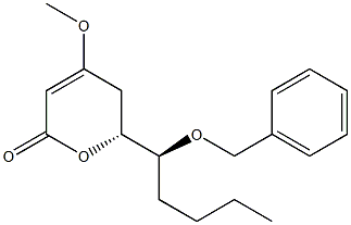 (6R)-6-[(S)-1-Benzyloxypentyl]-5,6-dihydro-4-methoxy-2H-pyran-2-one Struktur