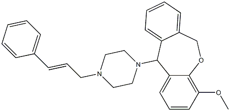 11-(4-Cinnamyl-1-piperazinyl)-4-methoxy-6,11-dihydrodibenz[b,e]oxepin Struktur