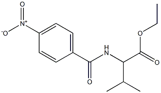 3-Methyl-2-(p-nitrobenzoylamino)butyric acid ethyl ester Struktur