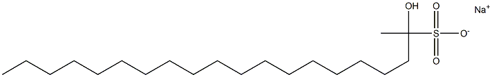 2-Hydroxyicosane-2-sulfonic acid sodium salt Struktur