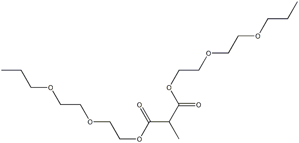 Ethane-1,1-dicarboxylic acid bis[2-(2-propoxyethoxy)ethyl] ester Struktur