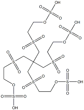 Tetrakis[2-(hydroxysulfonyloxy)ethylsulfonylmethyl]methane Struktur